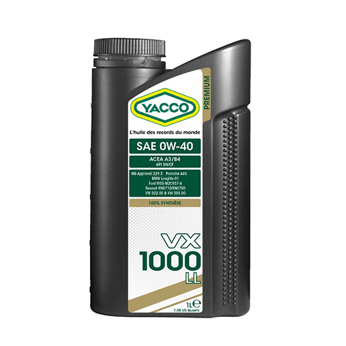 Масло YACCO VX 1000 LL 0W40